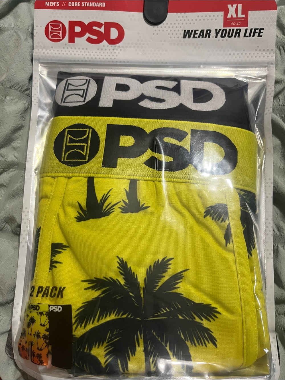 PSD Yellow and Black Palm Tree Boxer Briefs